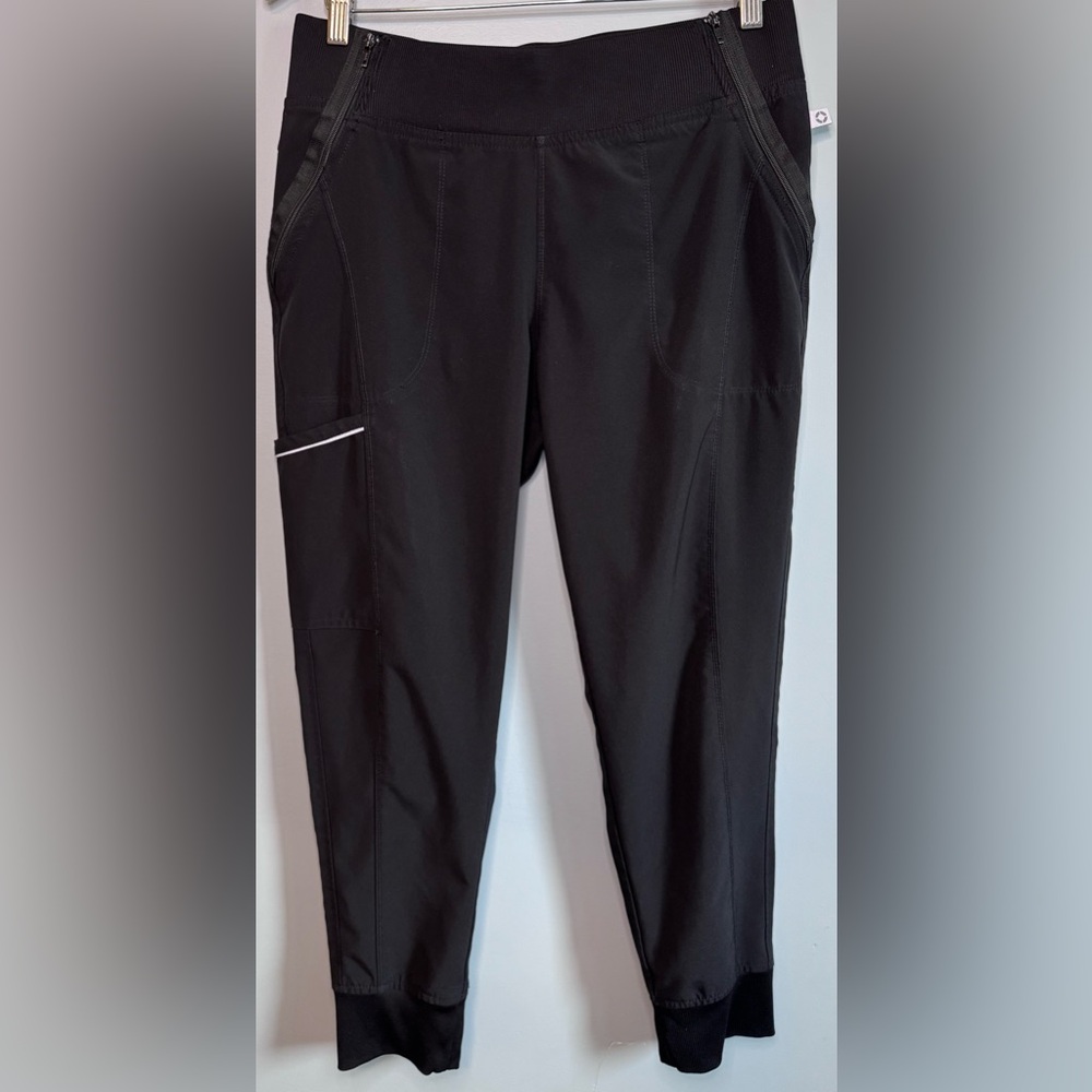 Cherokee Infinity Black Jogger Scrub Pants Petite Medium